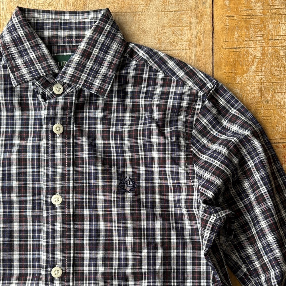 Ralph Lauren Boys Plaid Button-Down Shirt size 8